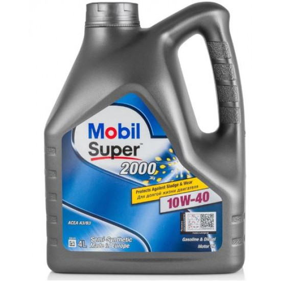 Масло моторное 10w40 4л Mobil Super 2000 п/с